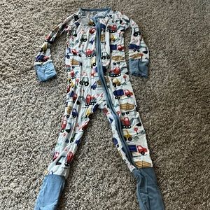 Little Sleepies Construction Print. Size 12-18 months.